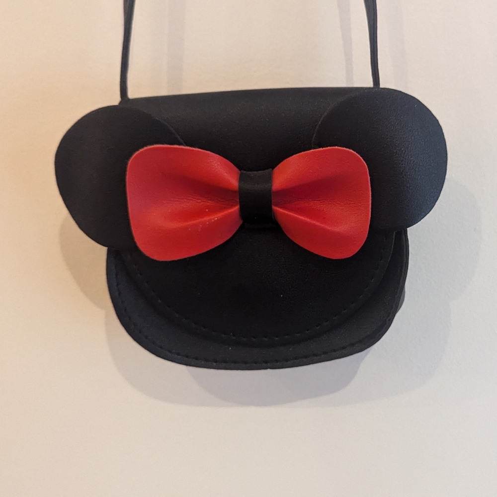 Kids Black and Red Bow Mini Bag